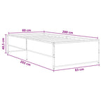Estructura de cama Madera envejecida 80 x 200 cm