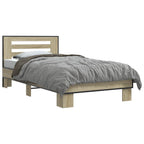 Estructura de cama con cabecero Roble Sonoma 80 x 200 cm