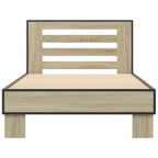 Estructura de cama con cabecero Roble Sonoma 80 x 200 cm