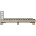 Estructura de cama con cabecero Roble Sonoma 80 x 200 cm