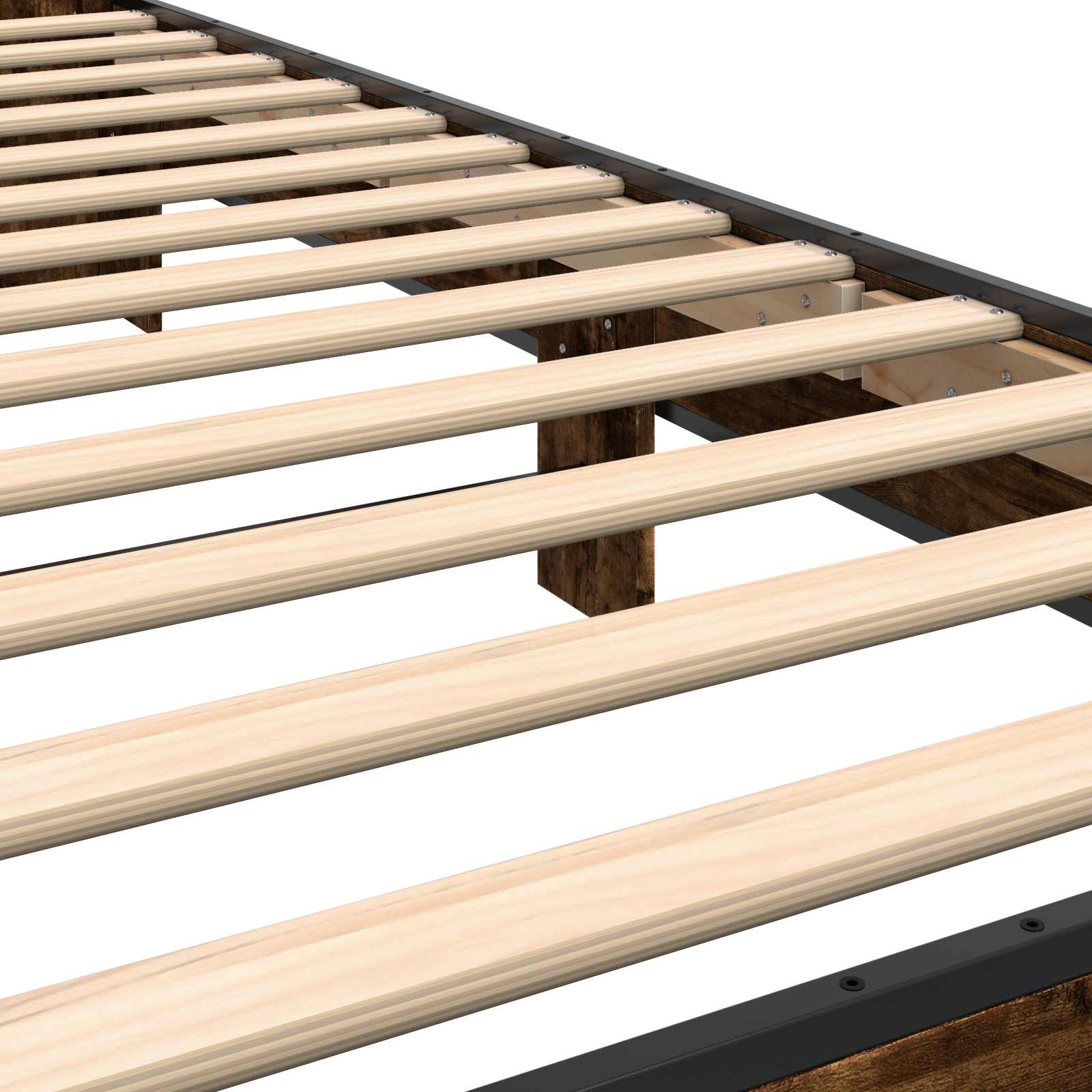 Estructura de cama con cabecero Roble Ahumado 80 x 200 cm