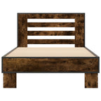 Estructura de cama con cabecero Roble Ahumado 80 x 200 cm