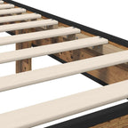 Estructura de cama con cabecero Madera envejecida 80 x 200 cm