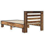 Estructura de cama con cabecero Madera envejecida 80 x 200 cm
