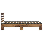 Estructura de cama con cabecero Madera envejecida 80 x 200 cm