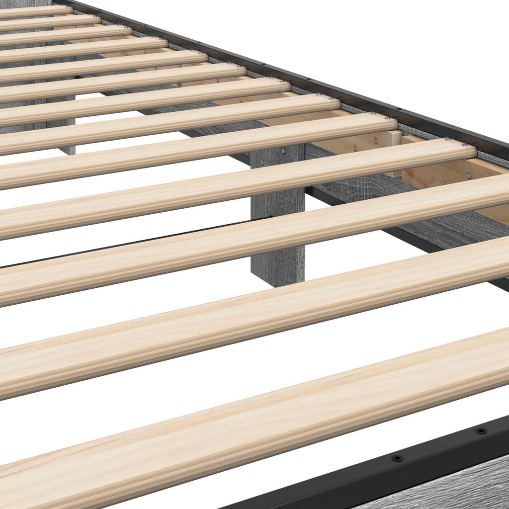 Estructura de cama con cabecero Sonoma gris 80 x 200 cm