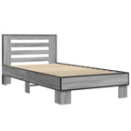 Estructura de cama con cabecero Sonoma gris 80 x 200 cm