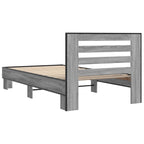 Estructura de cama con cabecero Sonoma gris 80 x 200 cm