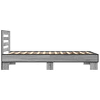 Estructura de cama con cabecero Sonoma gris 80 x 200 cm