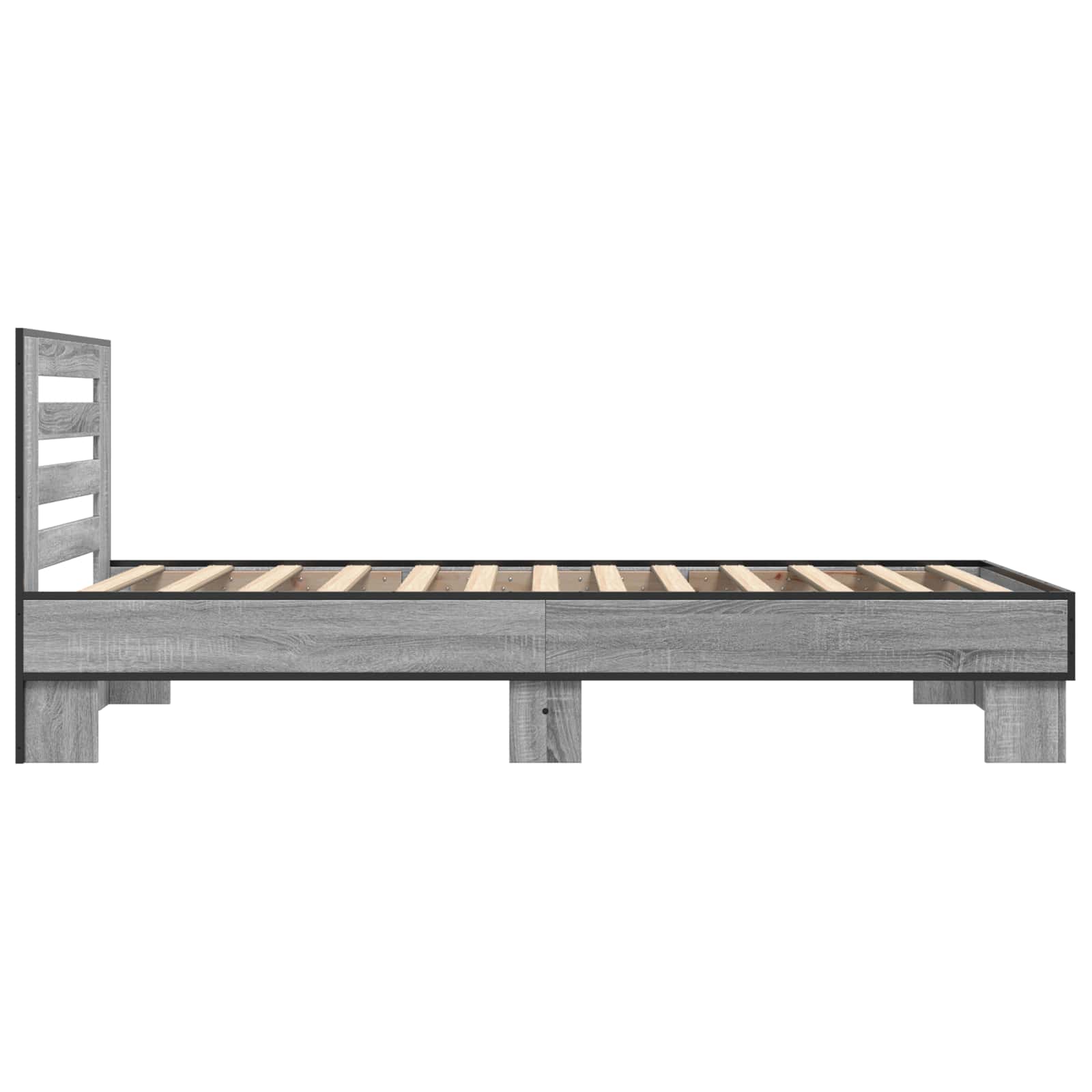 Estructura de cama con cabecero Sonoma gris 80 x 200 cm
