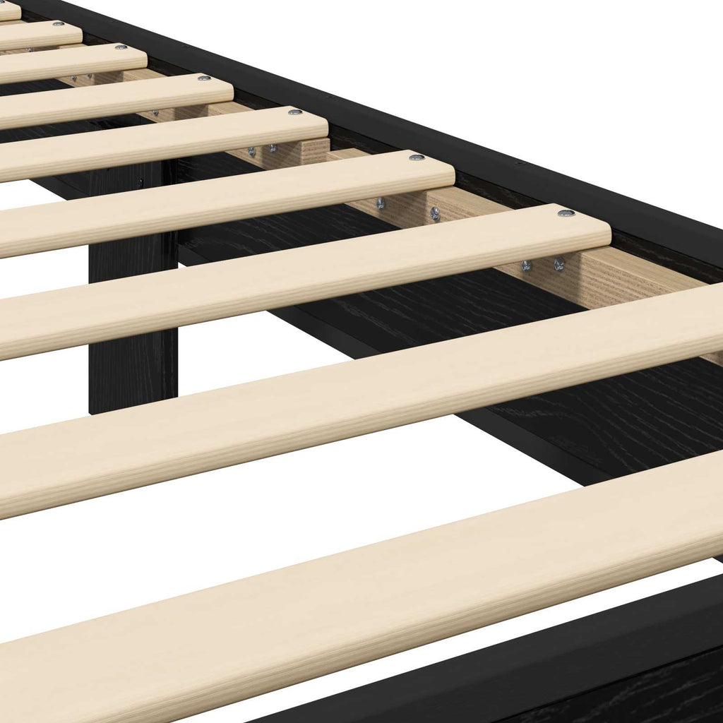 Estructura de cama con cabecero Roble Negro 80 x 200 cm