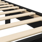 Estructura de cama con cabecero Roble Negro 80 x 200 cm