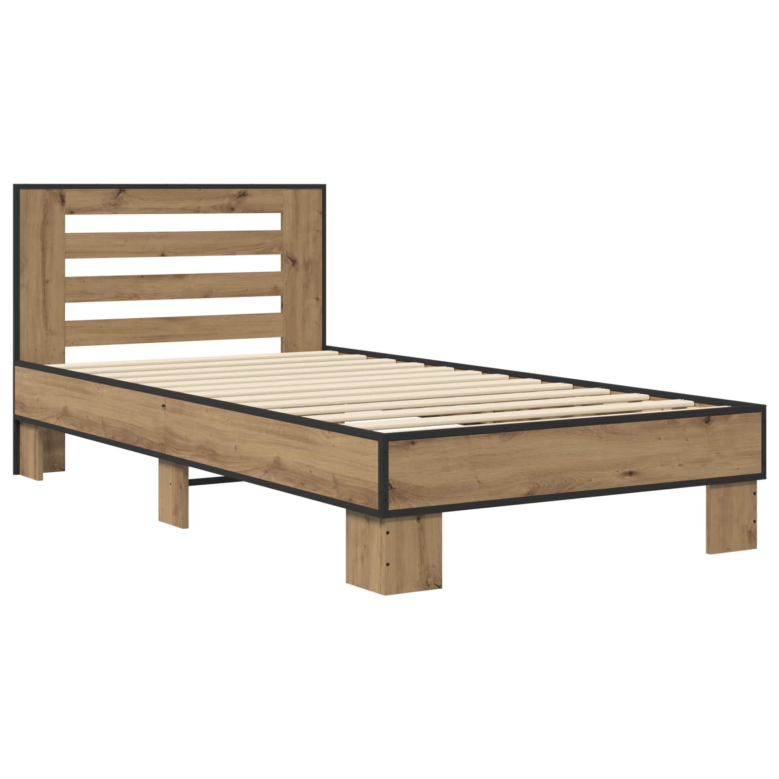 Estructura de cama con cabecero Roble Artesanal 80 x 200 cm