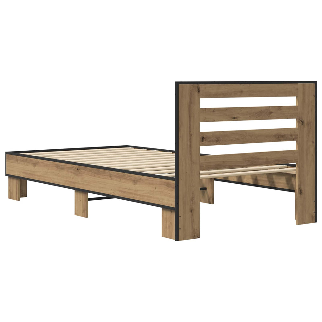 Estructura de cama con cabecero Roble Artesanal 80 x 200 cm
