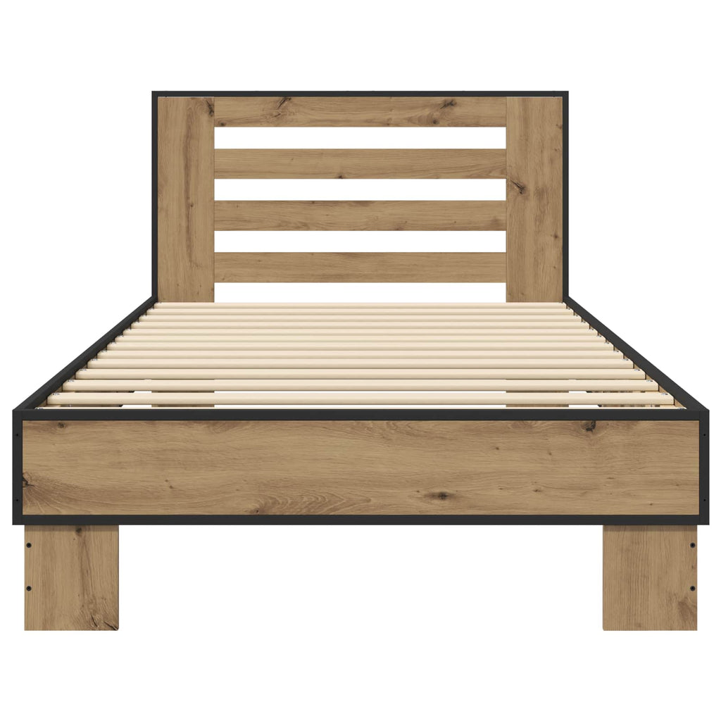 Estructura de cama con cabecero Roble Artesanal 80 x 200 cm