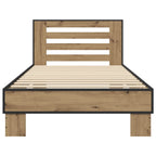 Estructura de cama con cabecero Roble Artesanal 80 x 200 cm