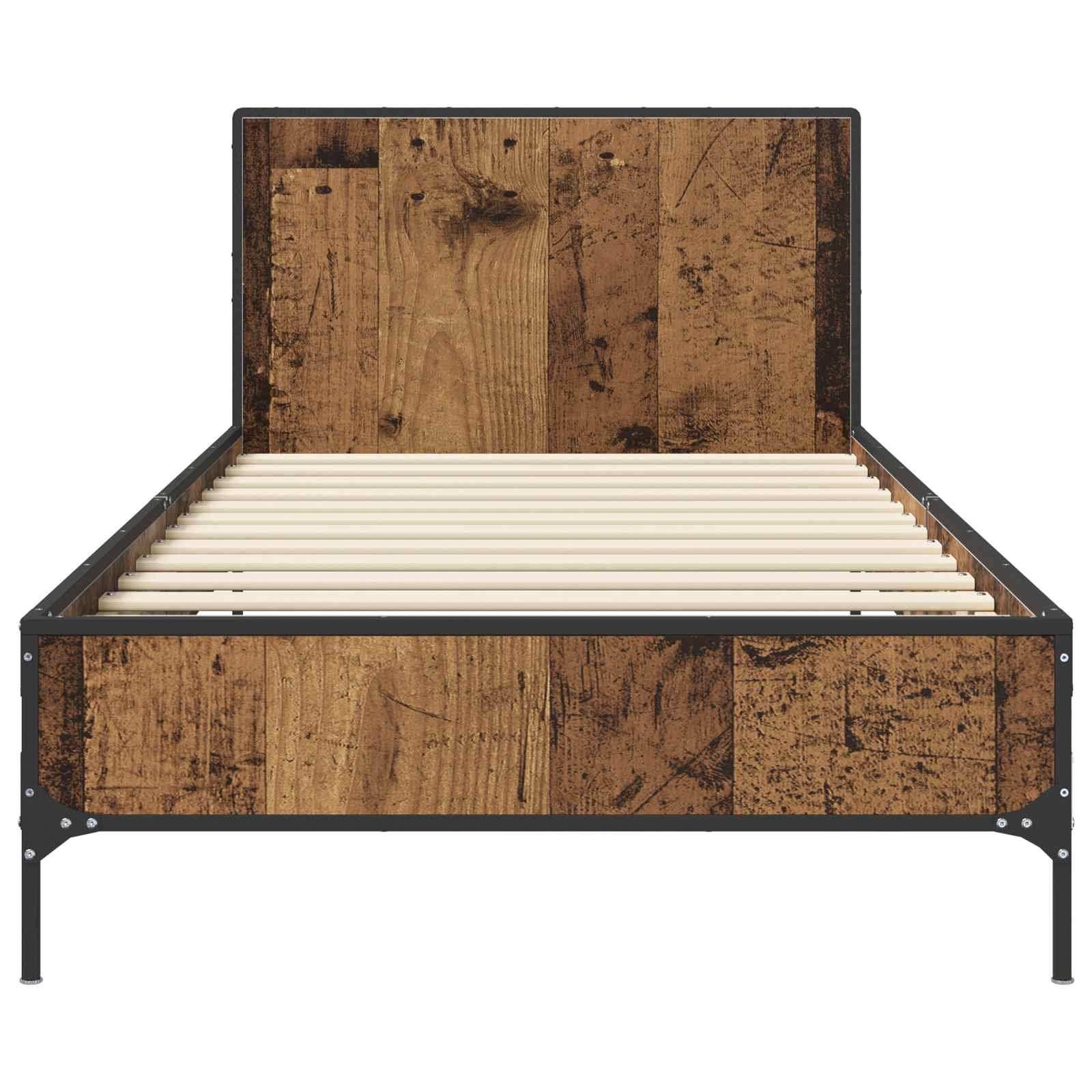 Estructura de cama con cabecero Madera envejecida 80 x 200 cm