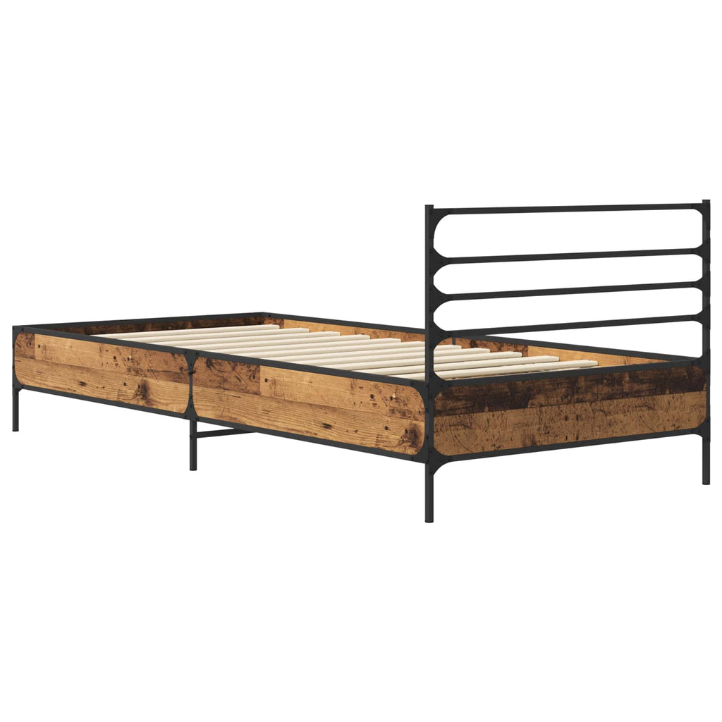 Estructura de cama Madera envejecida 80 x 200 cm