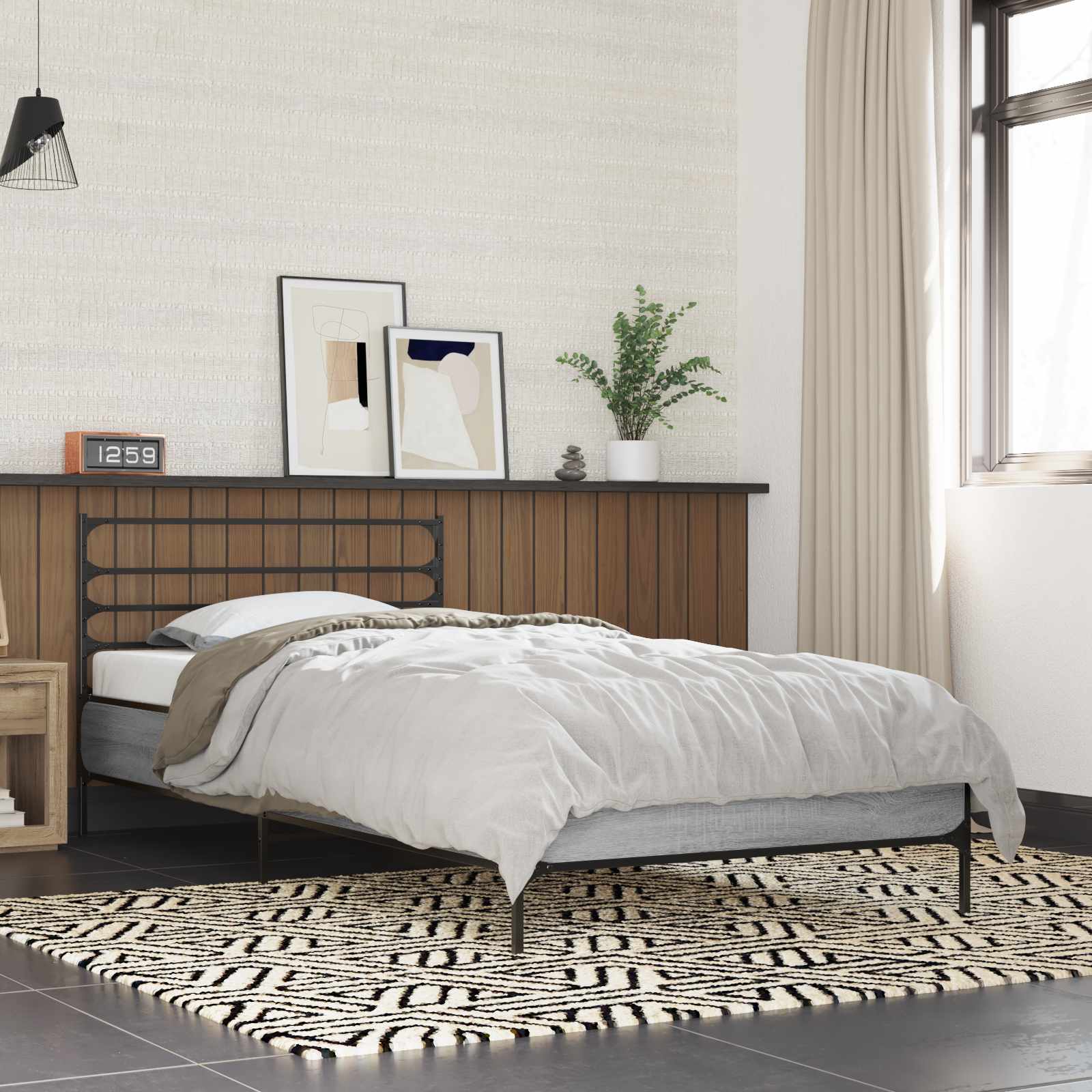 Estrutura de cama Madeira envelhecida 80 x 200 cm