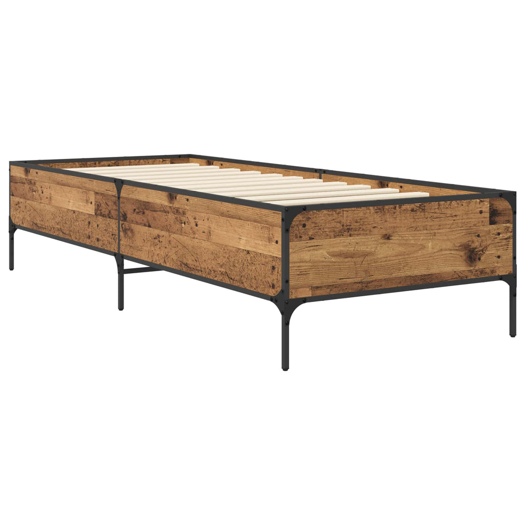 Estructura de cama Madera envejecida 80 x 200 cm