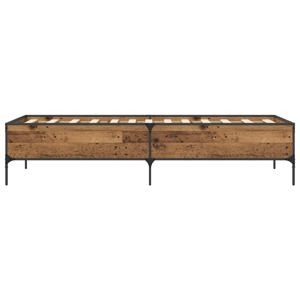 Estructura de cama Madera envejecida 80 x 200 cm