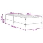 Estructura de cama Madera envejecida 80 x 200 cm