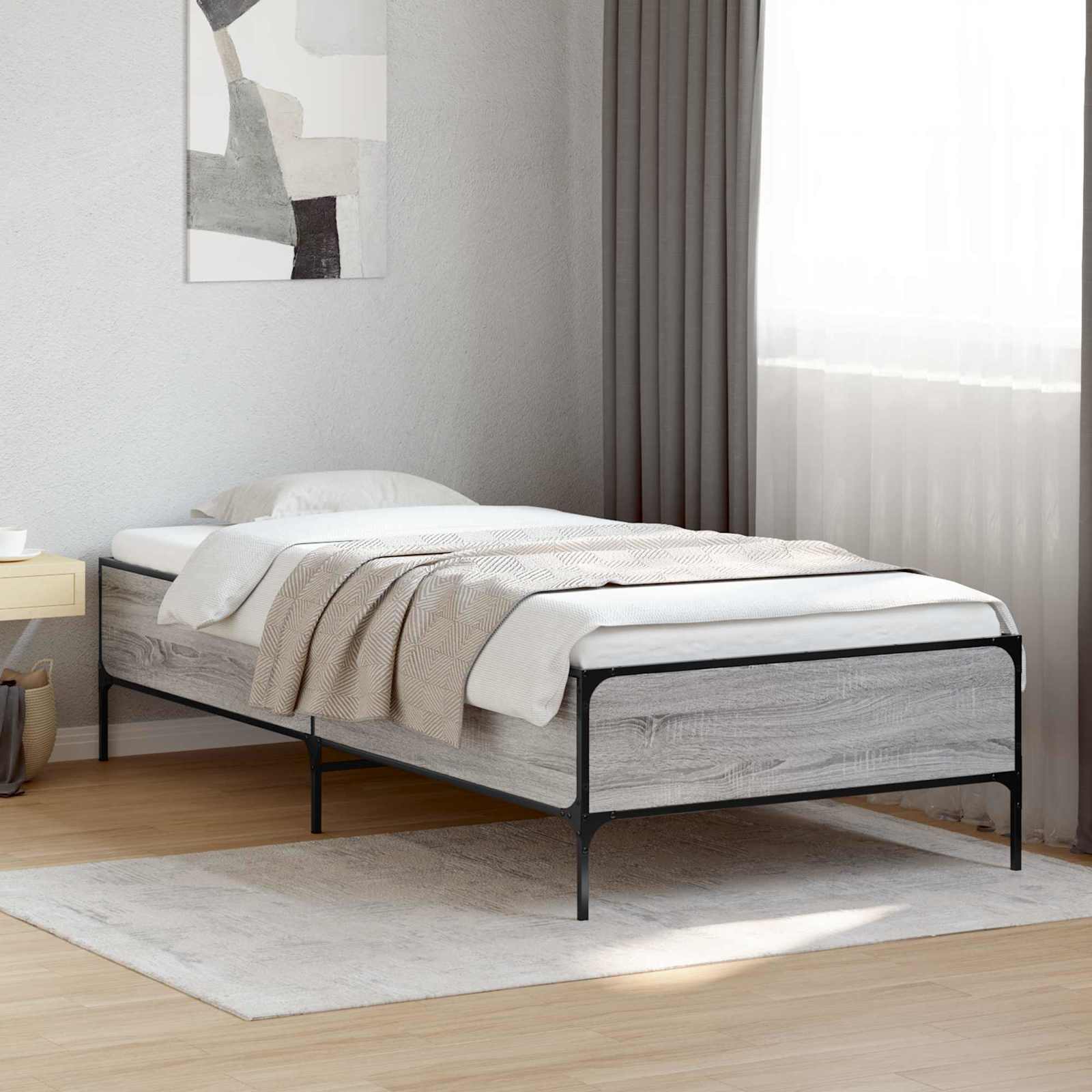 Estrutura de cama Madeira envelhecida 80 x 200 cm