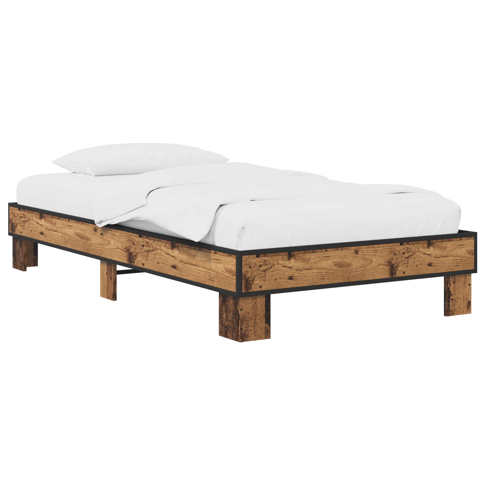 Cama com Túnel 4 Peças Carvalho Artesanal e Azul-Claro