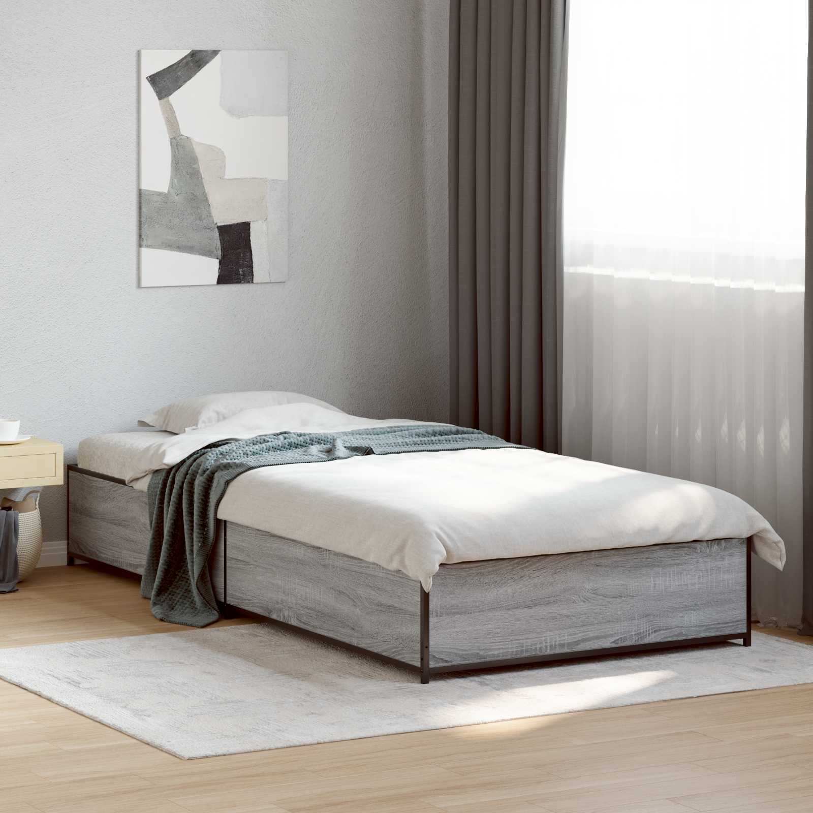 Estrutura de Cama Carvalho Fumado 80 x 200 cm