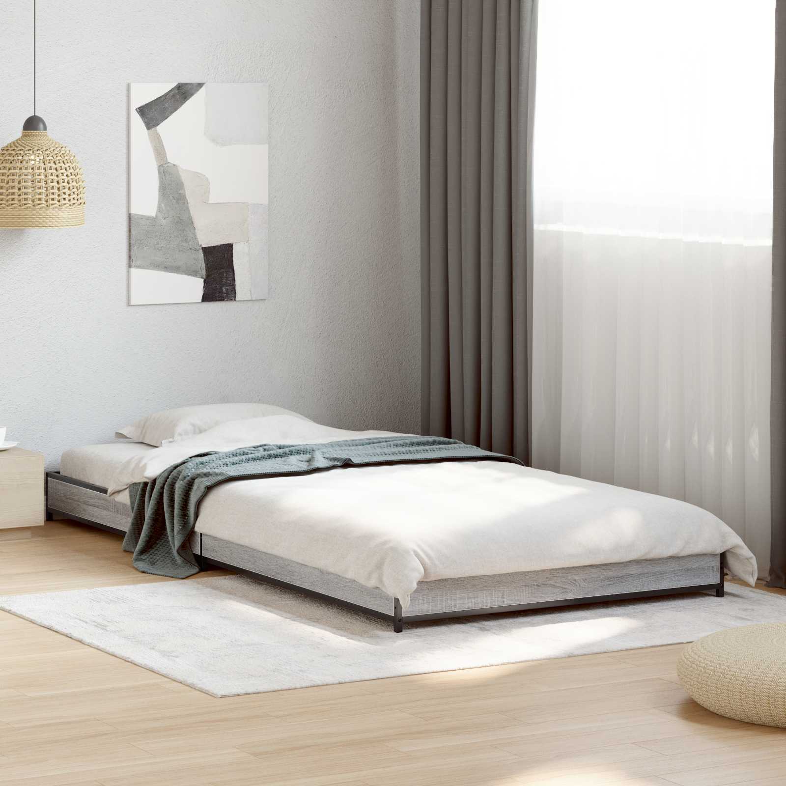Estrutura de cama Madeira envelhecida 80 x 200 cm