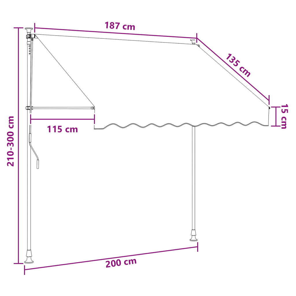 Toldo retráctil manual