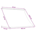 Toldo Antracita y Blanco 100 x 150 cm