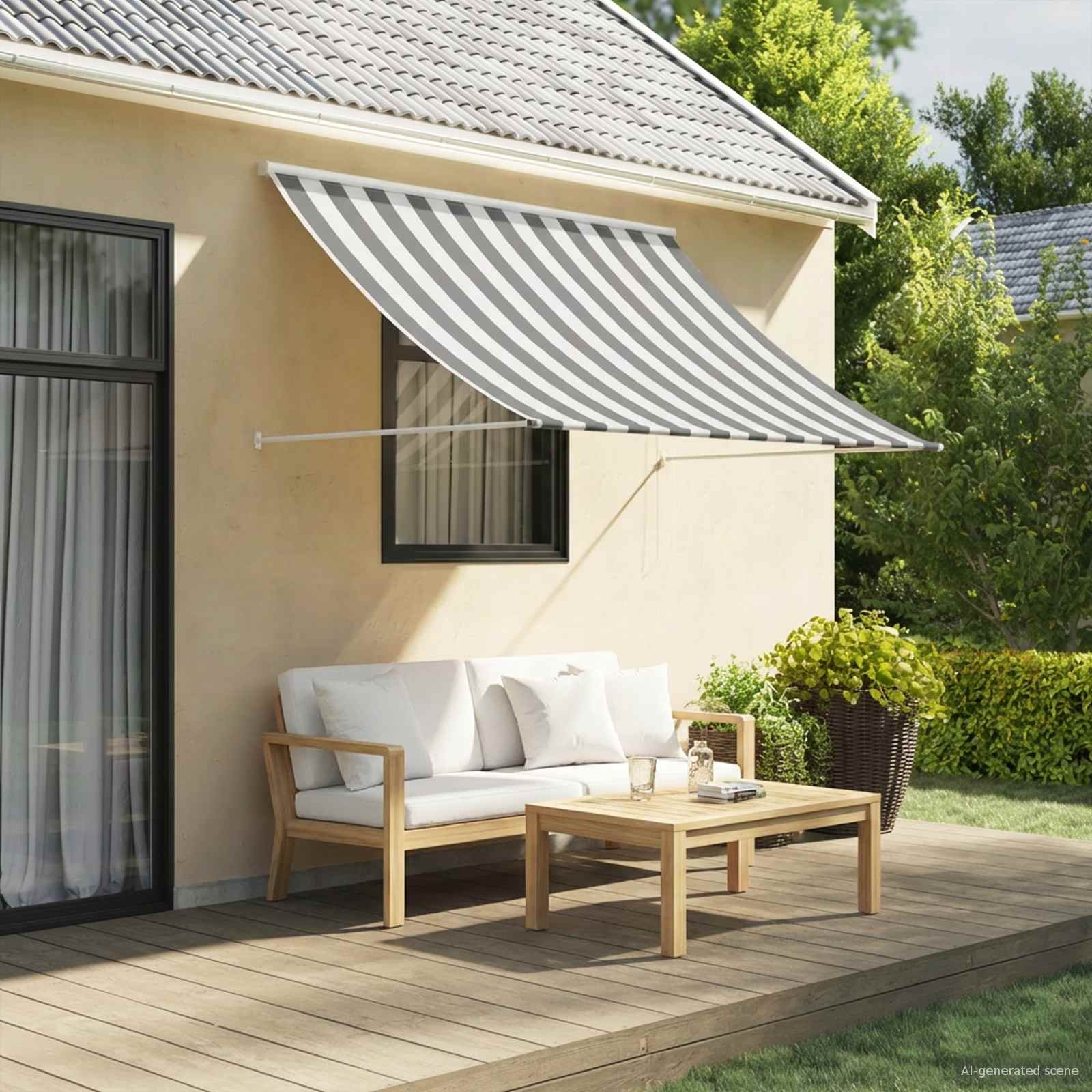 Toldo Antracita y Blanco 100 x 150 cm