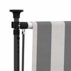 Cortina de Rodillo Exterior Antracita y Blanco 100 x 270 cm