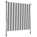 Cortina de Rodillo Exterior Antracita y Blanco 100 x 270 cm
