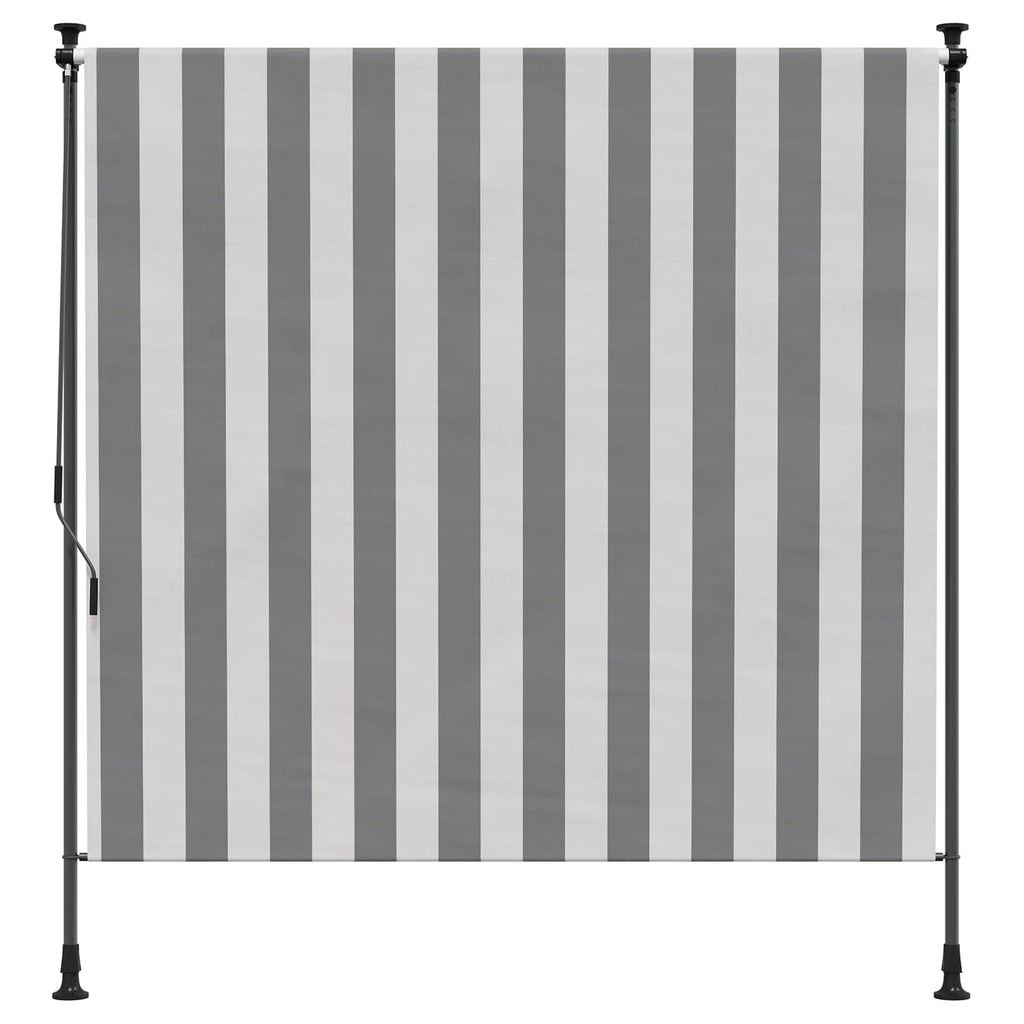 Cortina de Rodillo Exterior Antracita y Blanco 100 x 270 cm