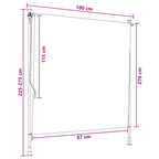 Cortina de Rodillo Exterior Antracita y Blanco 100 x 270 cm