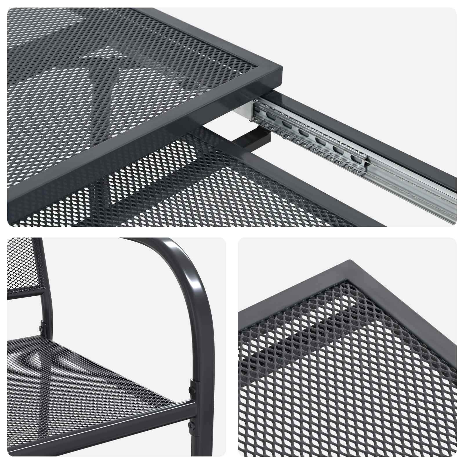 Conjunto de Comedor de Jardín 7 pcs Gris antracita