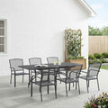 Conjunto de Comedor de Jardín 7 pcs Gris antracita
