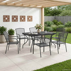 Conjunto de Comedor de Jardín 7 pcs Gris antracita
