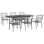 Conjunto de Comedor de Jardín 7 pcs Gris antracita