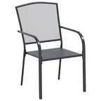 Conjunto de Comedor de Jardín 7 pcs Gris antracita