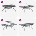 Conjunto de Comedor de Jardín 7 pcs Gris antracita