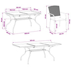 Conjunto de Comedor de Jardín 7 pcs Gris antracita