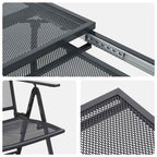 Conjunto de Comedor de Jardín 9 pcs Gris antracita