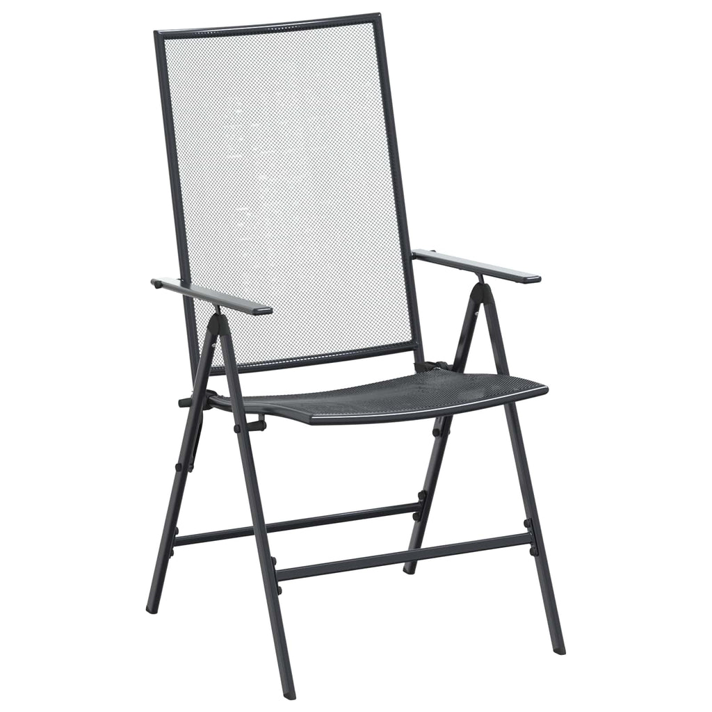 Conjunto de Comedor de Jardín 9 pcs Gris antracita