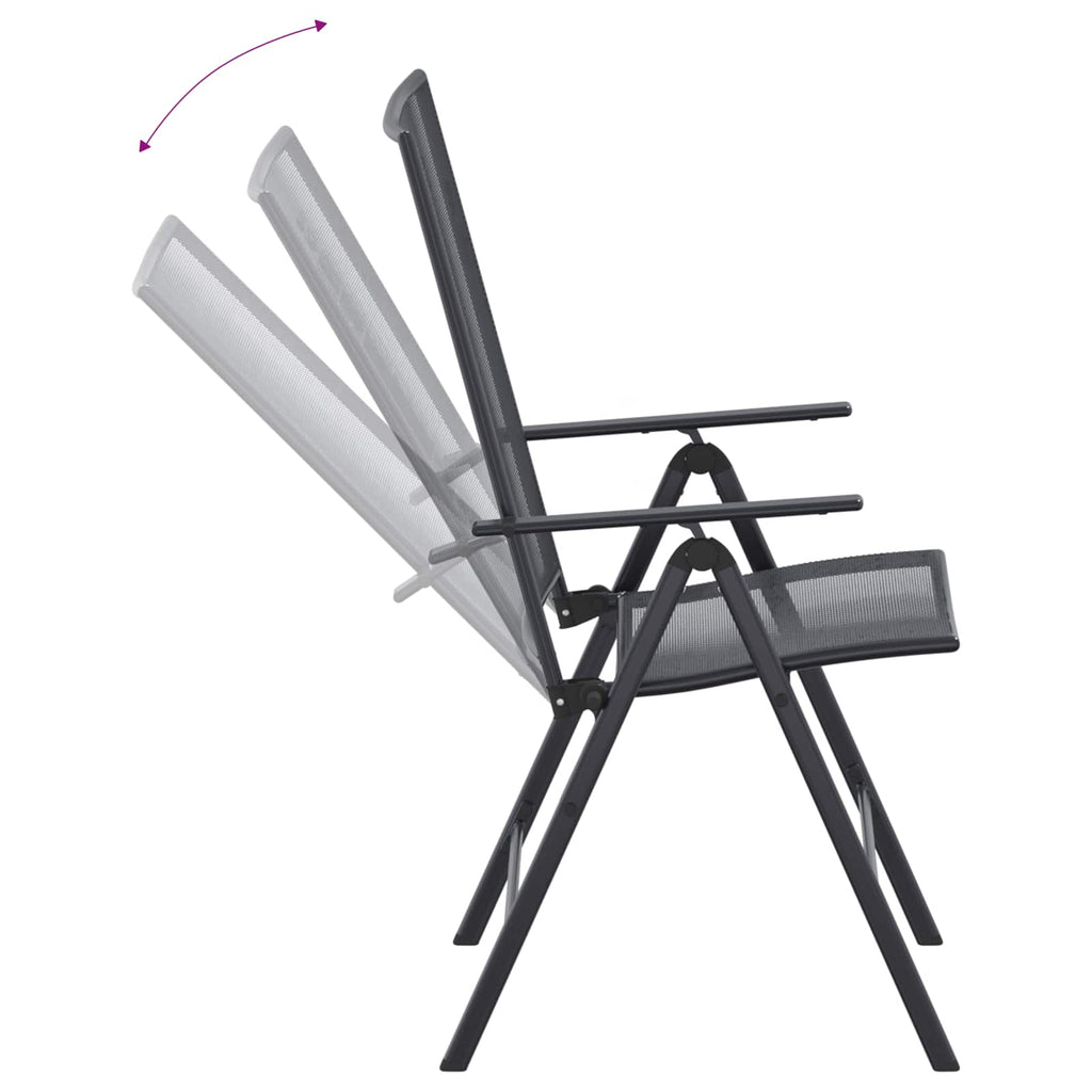 Conjunto de Comedor de Jardín 9 pcs Gris antracita
