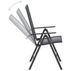 Conjunto de Comedor de Jardín 9 pcs Gris antracita