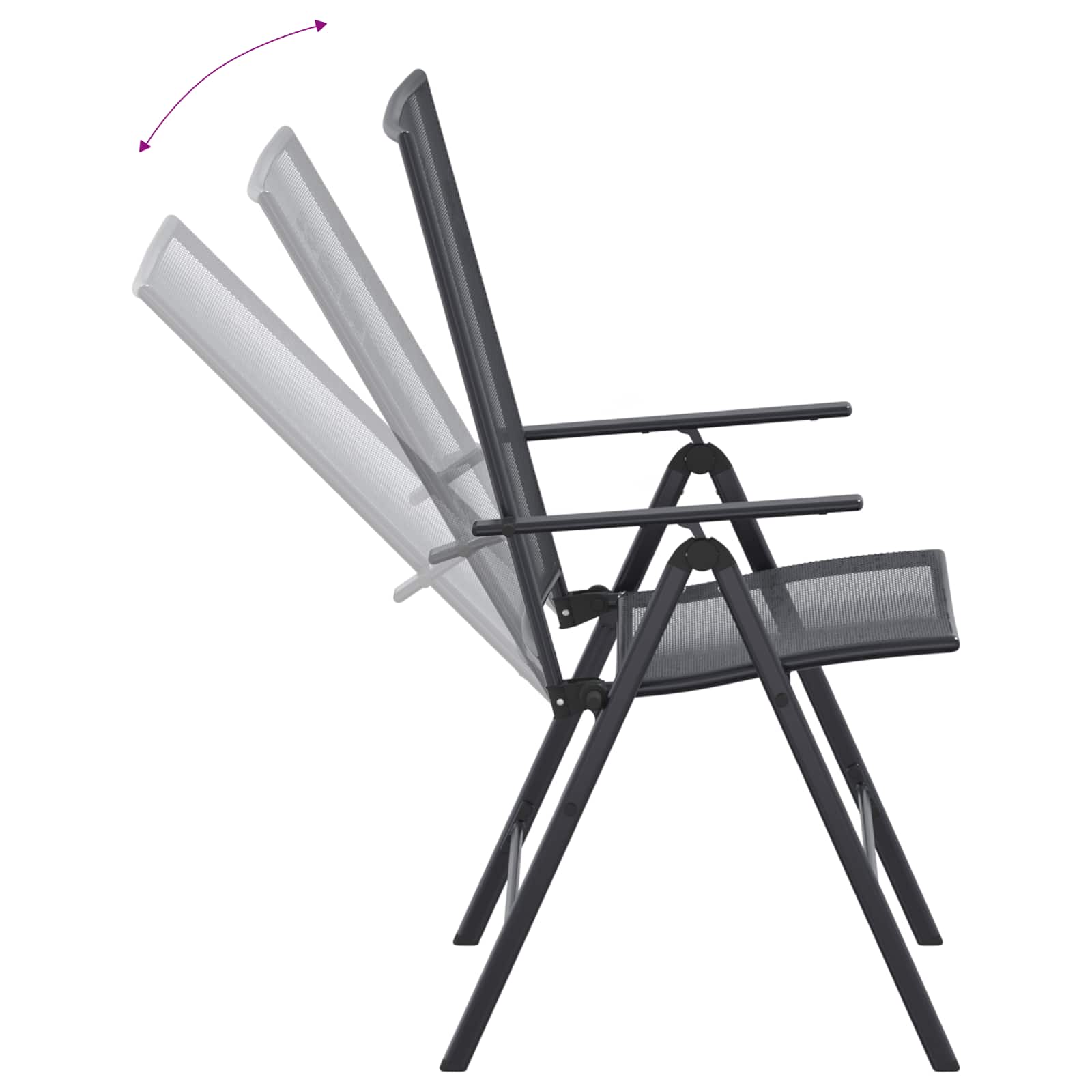 Conjunto de Comedor de Jardín 9 pcs Gris antracita