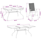 Conjunto de Comedor de Jardín 9 pcs Gris antracita